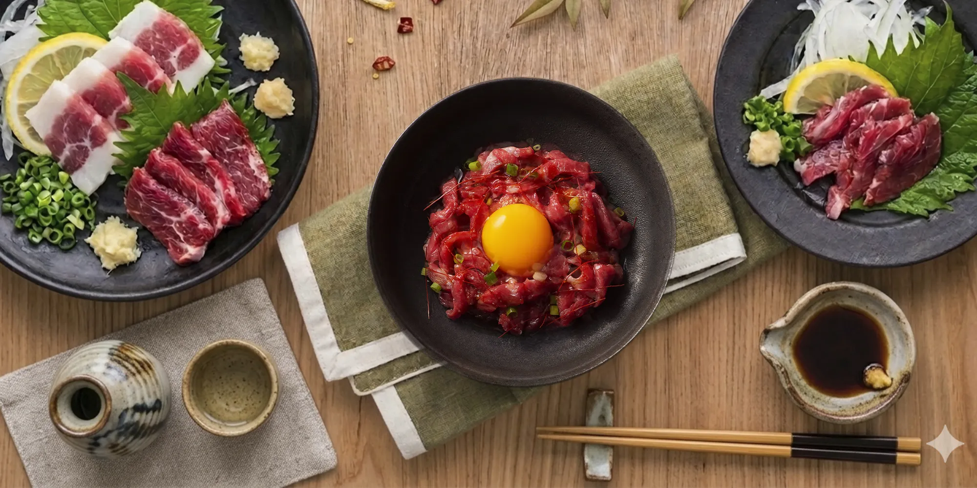 馬ユッケ純国産セット