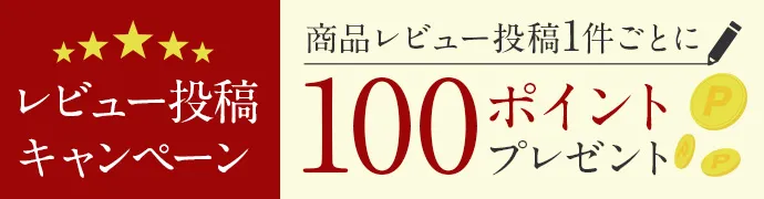 レビューで100ポイントプレゼント